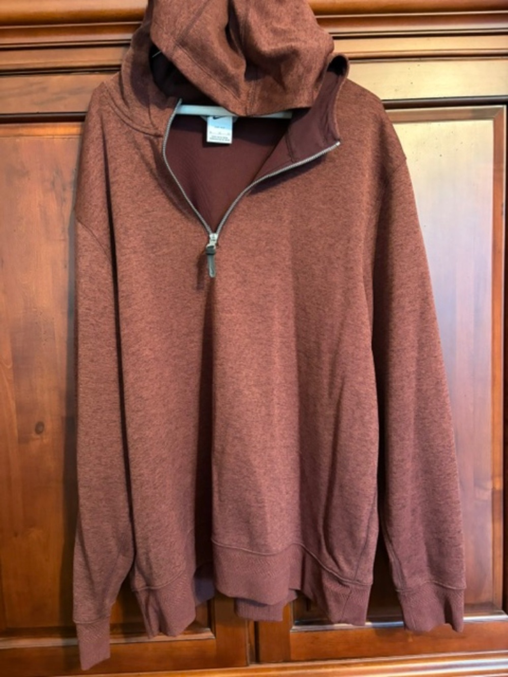 Nike Men's Maroon Knit 1/4 Zip Pullover Jacket XL